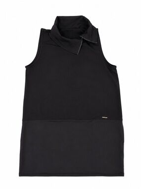 PoloGarage Black Asymmetric Zip Mock Neck Tunic 2